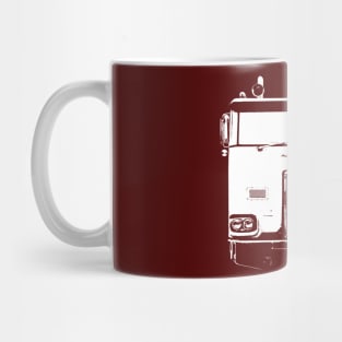 Cabover Pete classic 1980s American truck monoblock white Mug